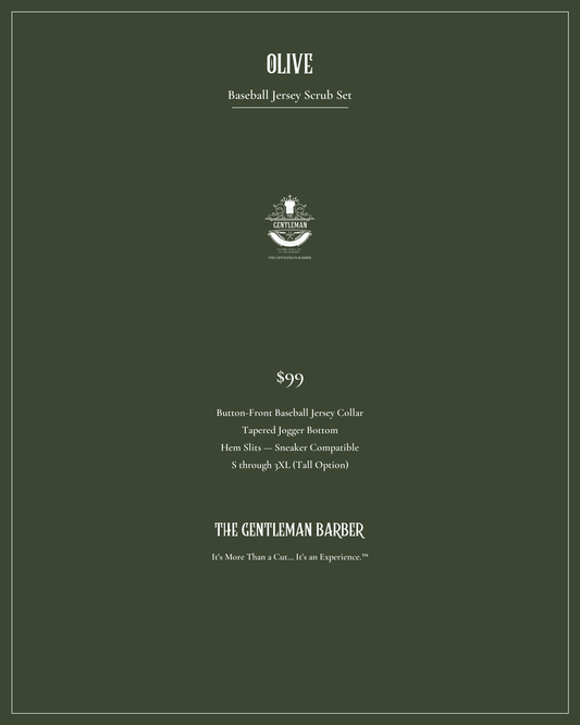 The Gentleman Barber Scrubs Set — Olive