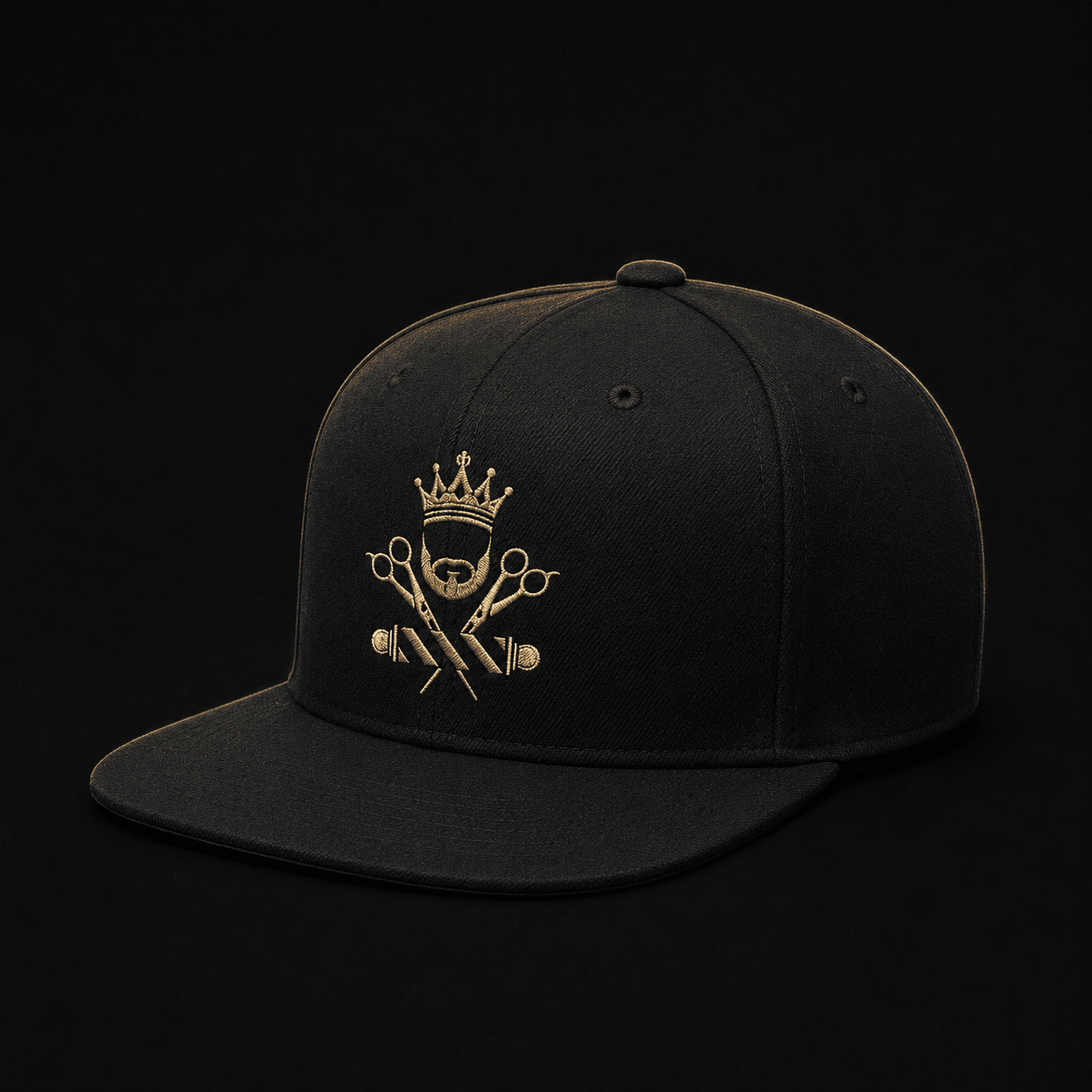 TGB Fitted Cap — Black - The Gentleman Barber Clothing
