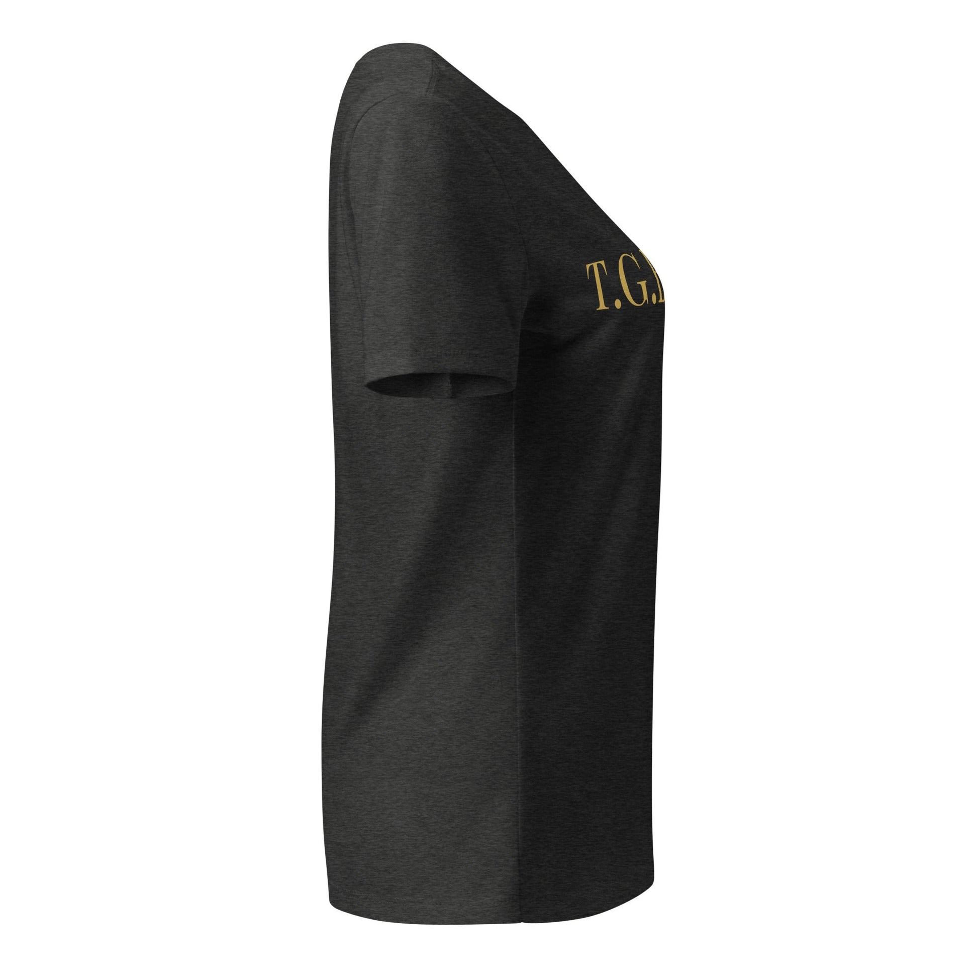 T.G.B. Women's V-Neck — Dark Grey - The Gentleman Barber Clothing