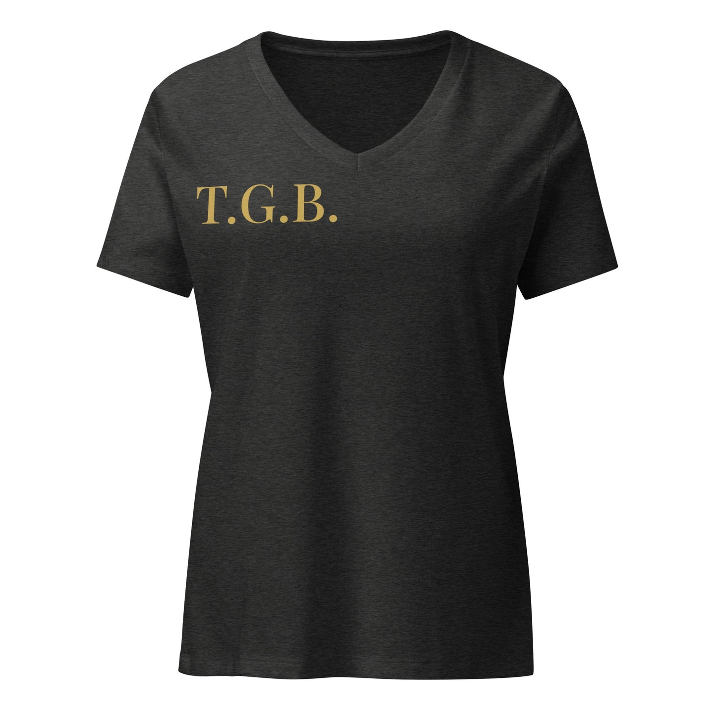 T.G.B. Women's V-Neck — Dark Grey - The Gentleman Barber Clothing