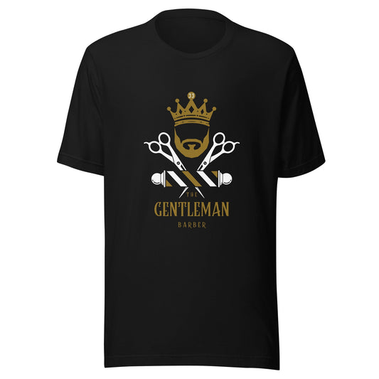 The Gentleman Barber Bearded King Tee — Black - The Gentleman Barber Clothing