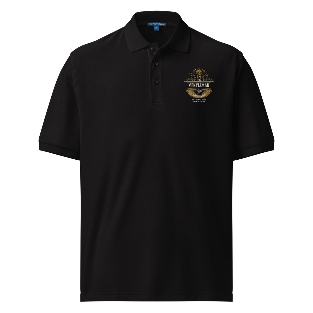 The Gentleman Barber Crest Polo — Black - The Gentleman Barber Clothing