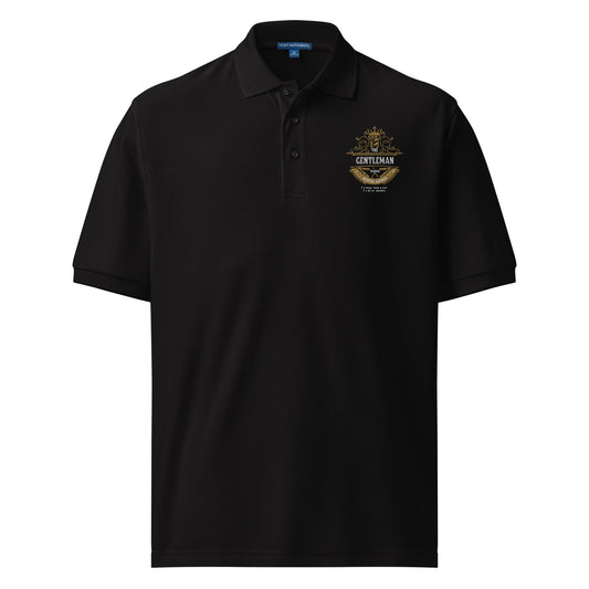 The Gentleman Barber Crest Polo — Black - The Gentleman Barber Clothing